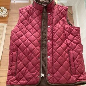 Peter Millar Quilted Vest - Burgundy and Brown Men’s Sold Out Color